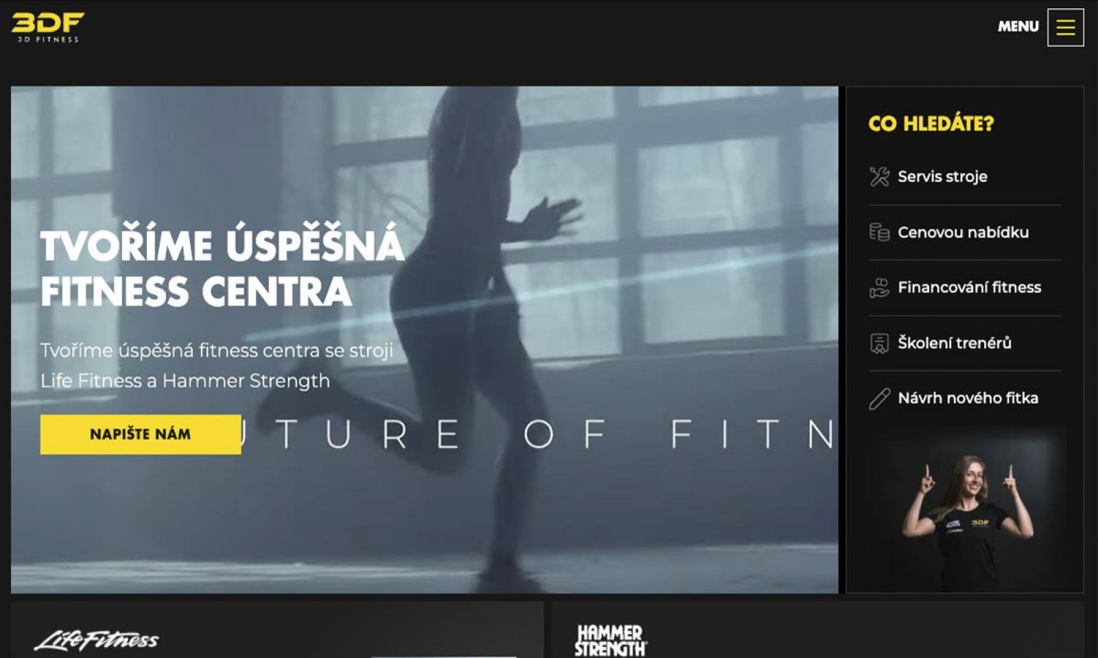 Redesign webu www.3dfitness.cz