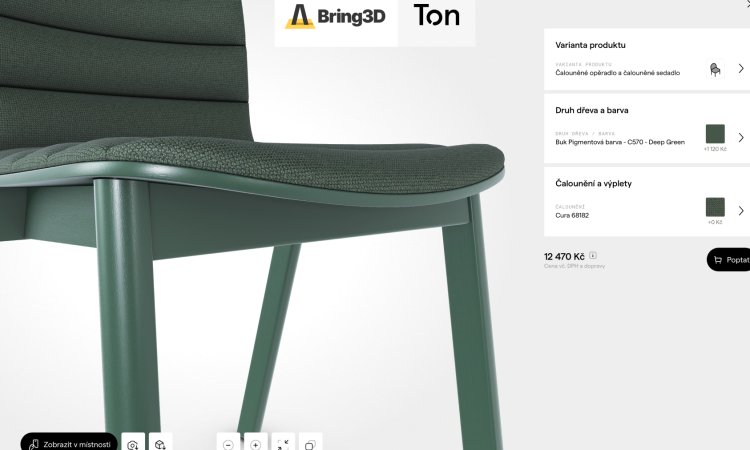 TON: 3D/AR CPQ konfigurátor nábytku - Bring3D.com