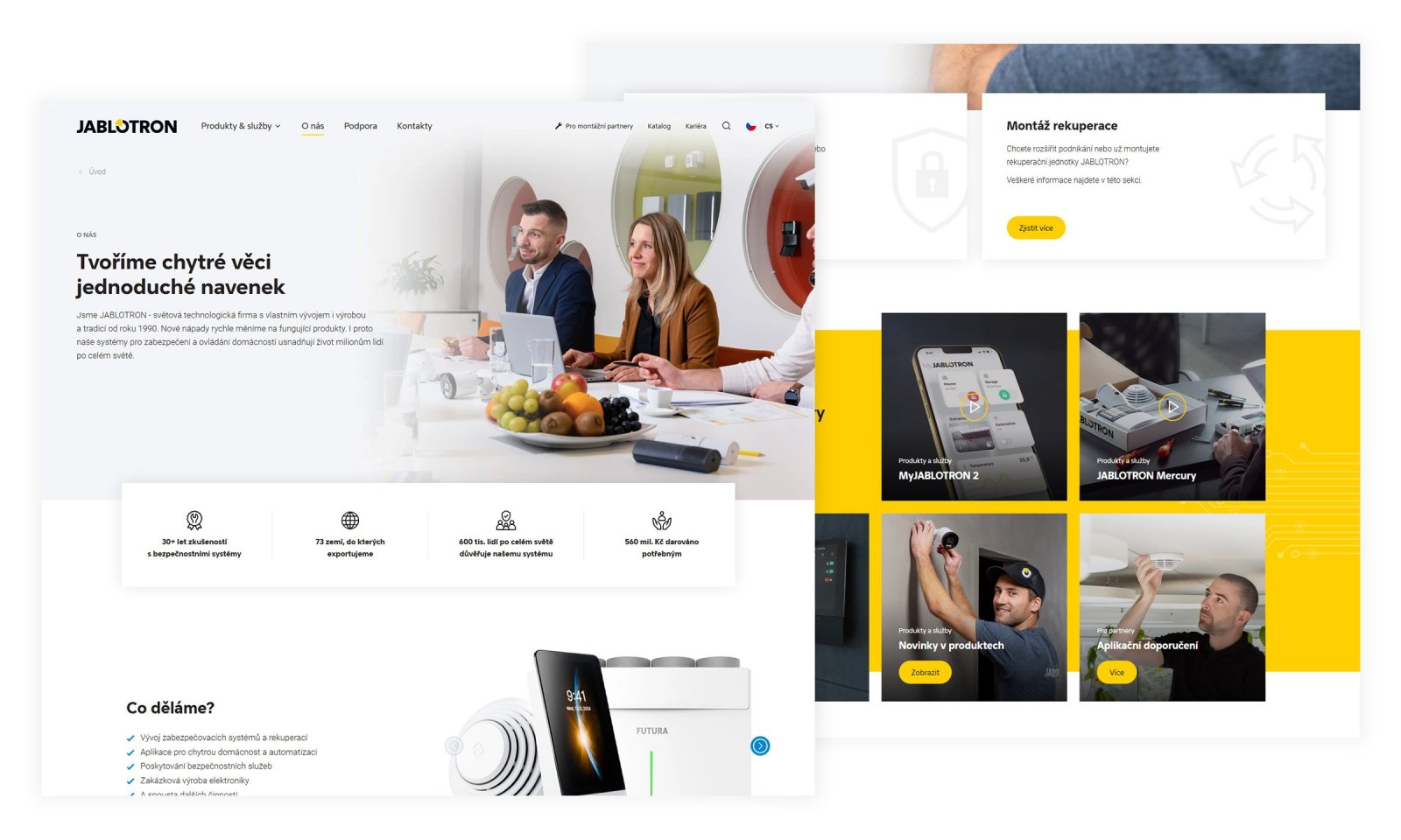 Ukázka nového portálu pro JABLOTRON