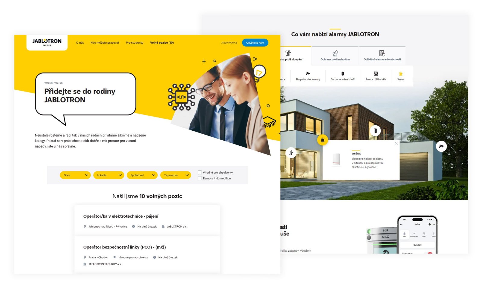 Ukázka nového portálu pro JABLOTRON